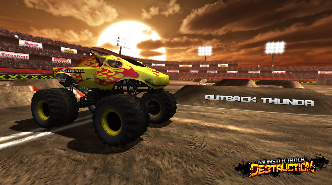 Monster Truck Destruction Game Featuring Outback Thunda